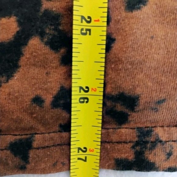 Stylish Black and Brown Tie-Dye Short Sleeve Tee - Picture 7 of 7